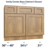 Belmont-Fawn Vanity Combo Base Cabinet 2 Drawer