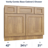 Belmont-Fawn Vanity Combo Base Cabinet 2 Drawer