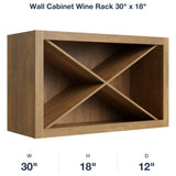 Belmont-Fawn Wall Cabinet Wine Rack 30" x 18"