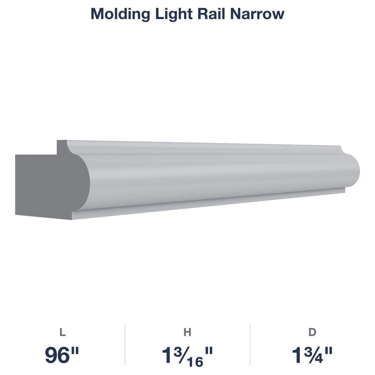 Belmont-Grey: Molding Light Rail  Narrow