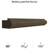 Belmont-Slate: Molding Light Rail  Narrow
