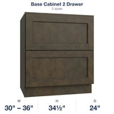 Belmont-Slate Base Cabinet 2 Drawer
