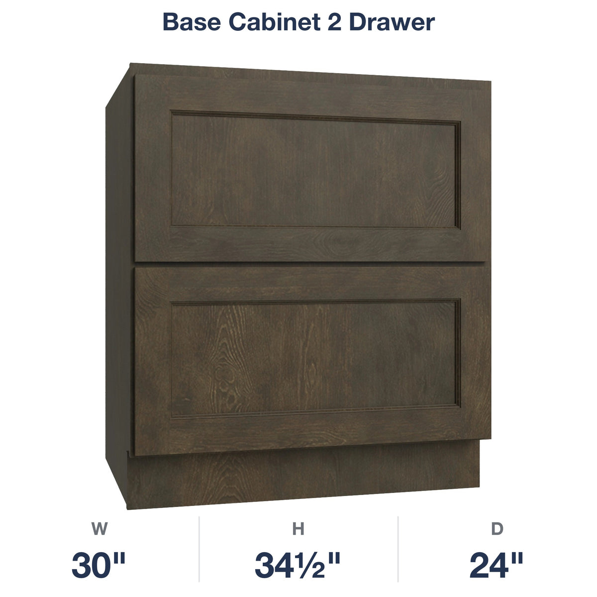 Belmont-Slate Base Cabinet 2 Drawer