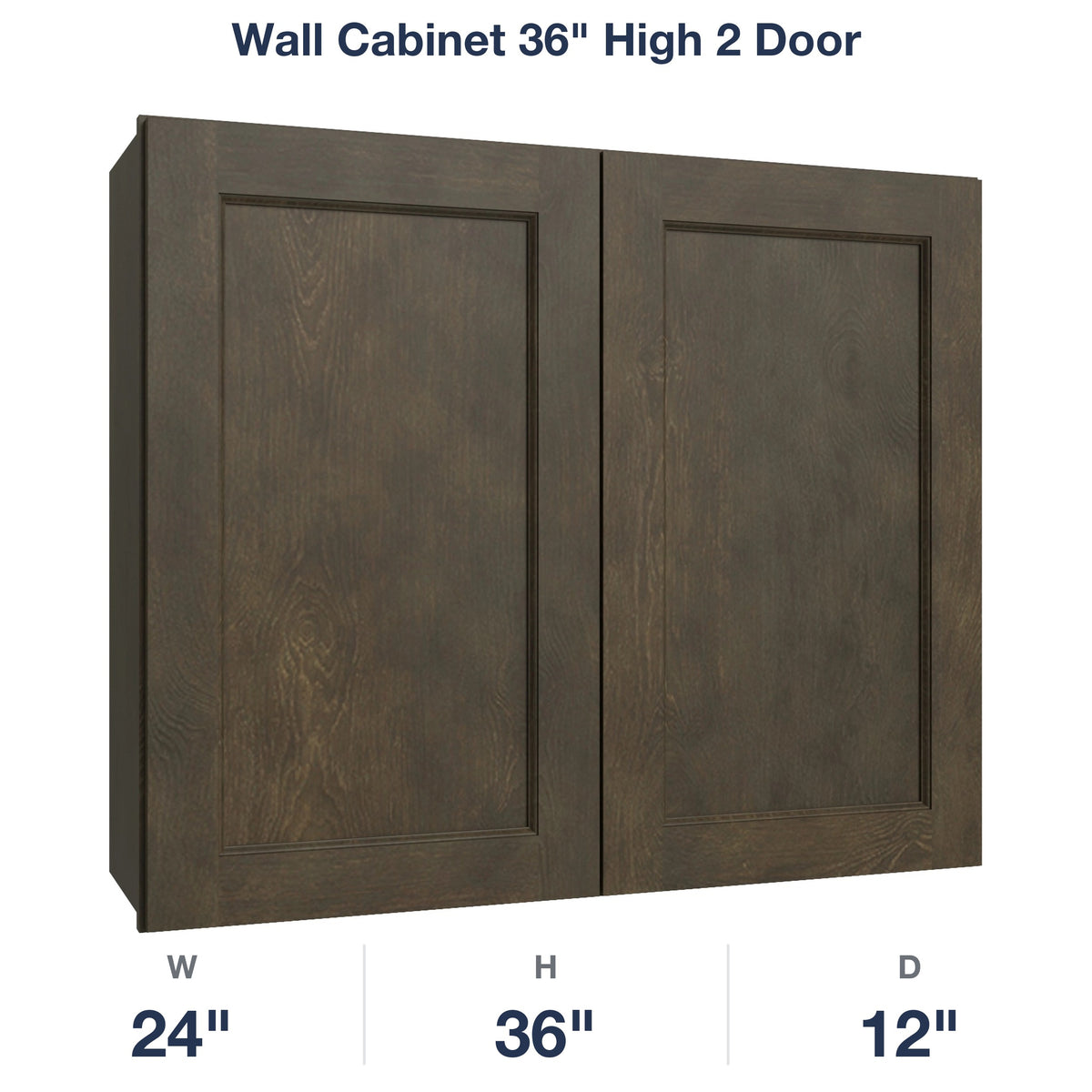 Belmont-Slate Wall Cabinet 36" High 2 Door