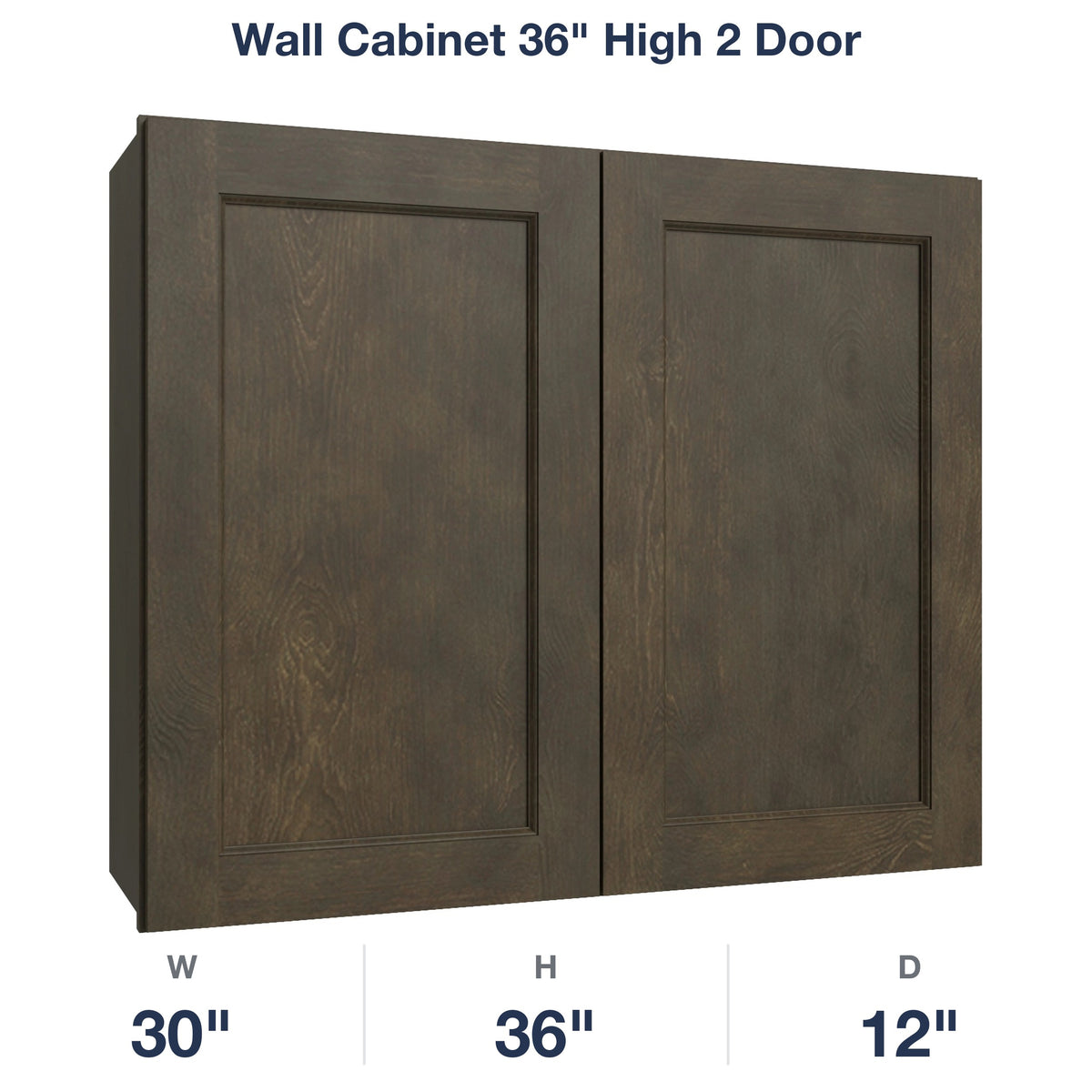 Belmont-Slate Wall Cabinet 36" High 2 Door