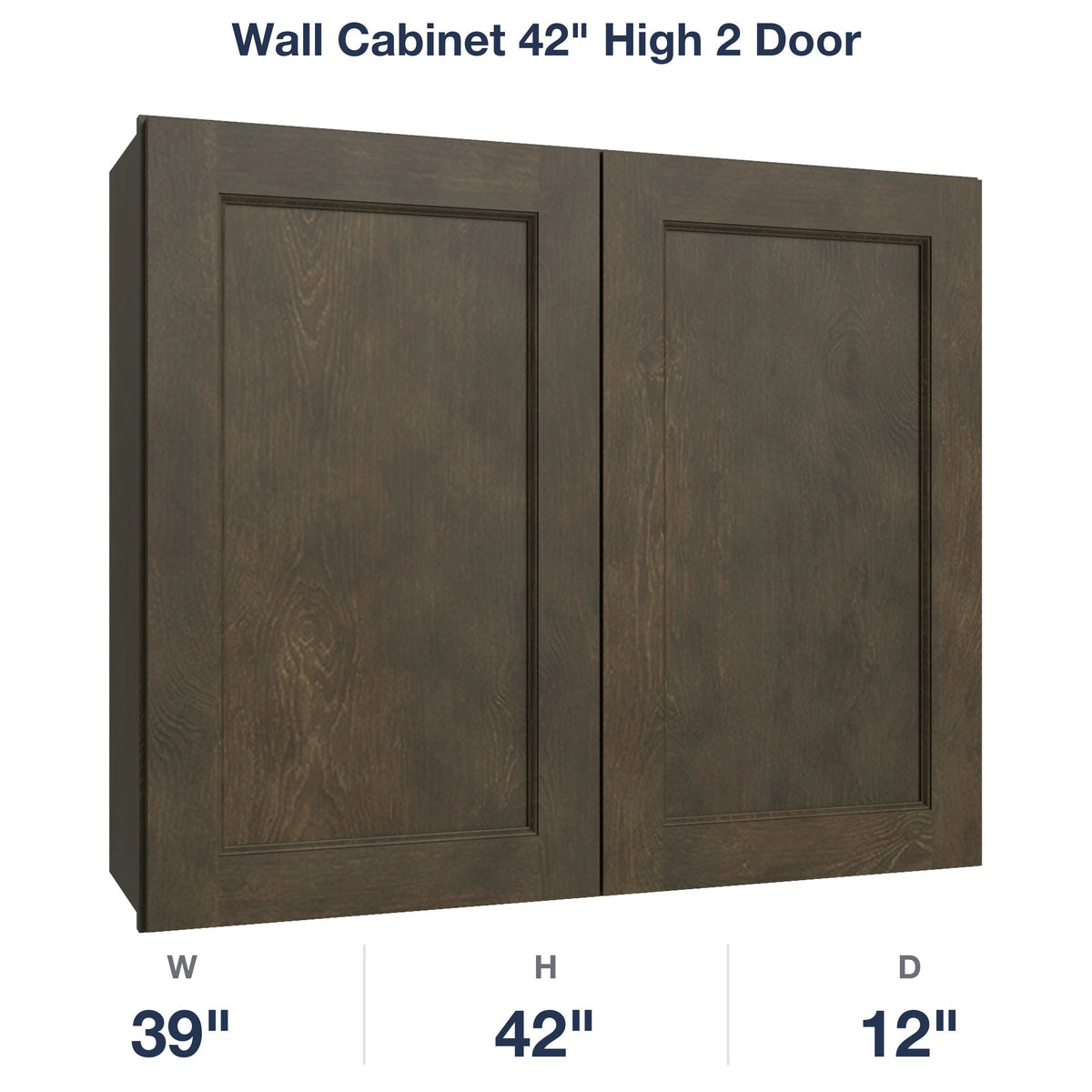 Belmont-Slate Wall Cabinet 42" High 2 Door