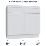 Belmont-White Base Cabinet 2 Door 2 Drawer