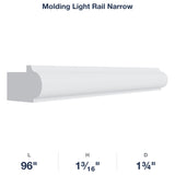 Belmont-White: Molding Light Rail  Narrow