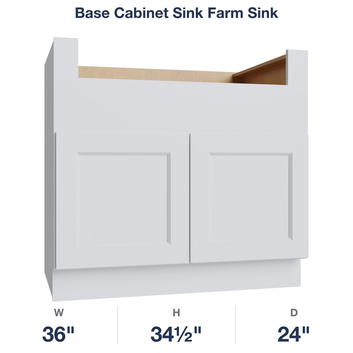 Belmont-White Base Cabinet Sink Farm Sink