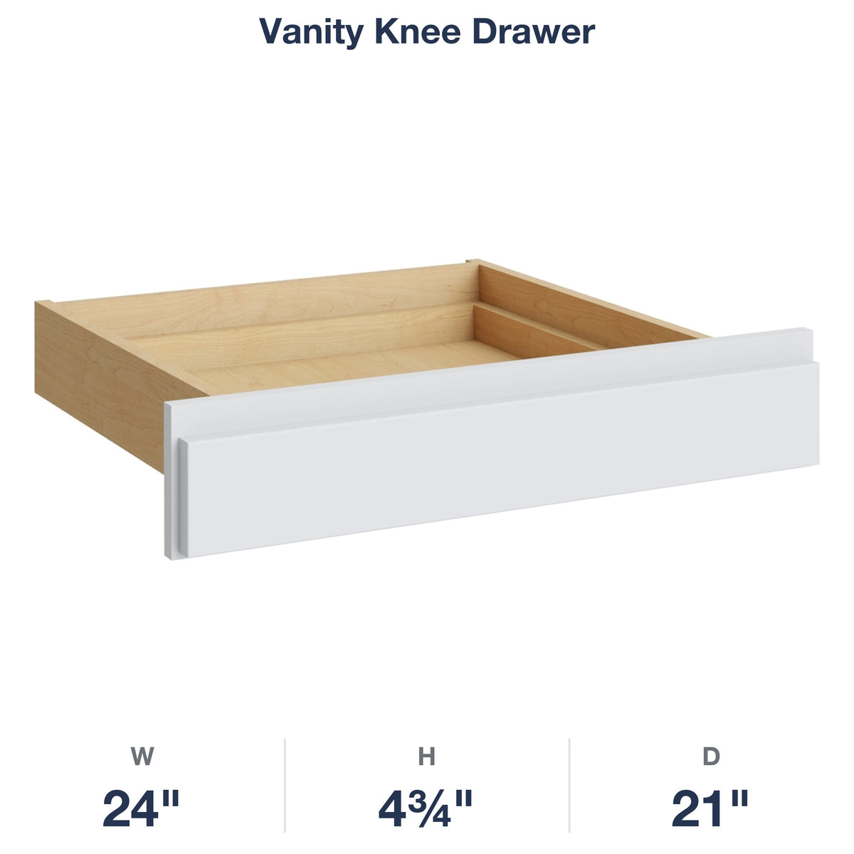 Belmont-White Vanity Knee Drawer
