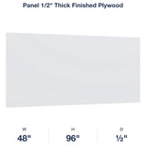 Belmont-White: Panel 1/2" Thick Finished Plywood