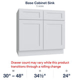 Belmont-White Base Cabinet Sink