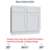 Belmont-White Base Cabinet Sink