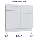 Belmont-White Base Cabinet Sink