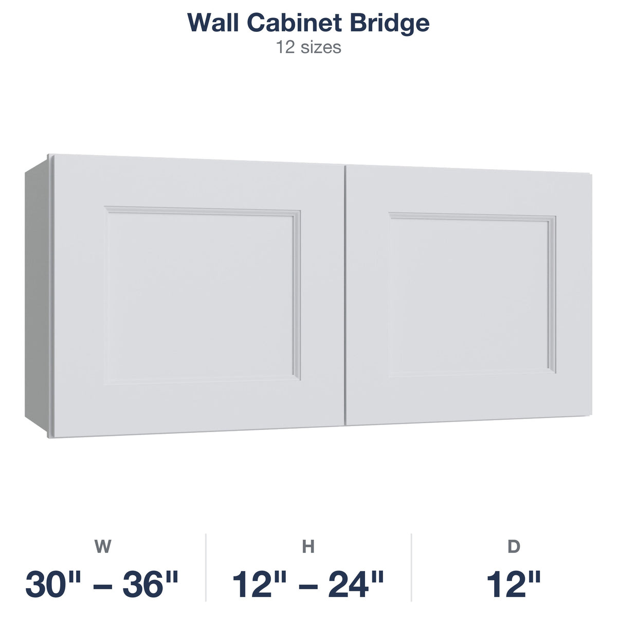 Belmont-White Wall Cabinet Bridge