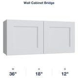 Belmont-White Wall Cabinet Bridge