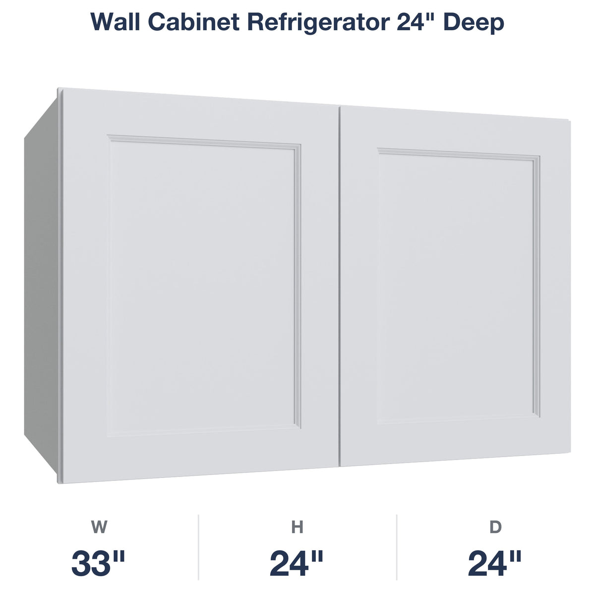 Belmont-White Wall Cabinet Refrigerator 24" Deep