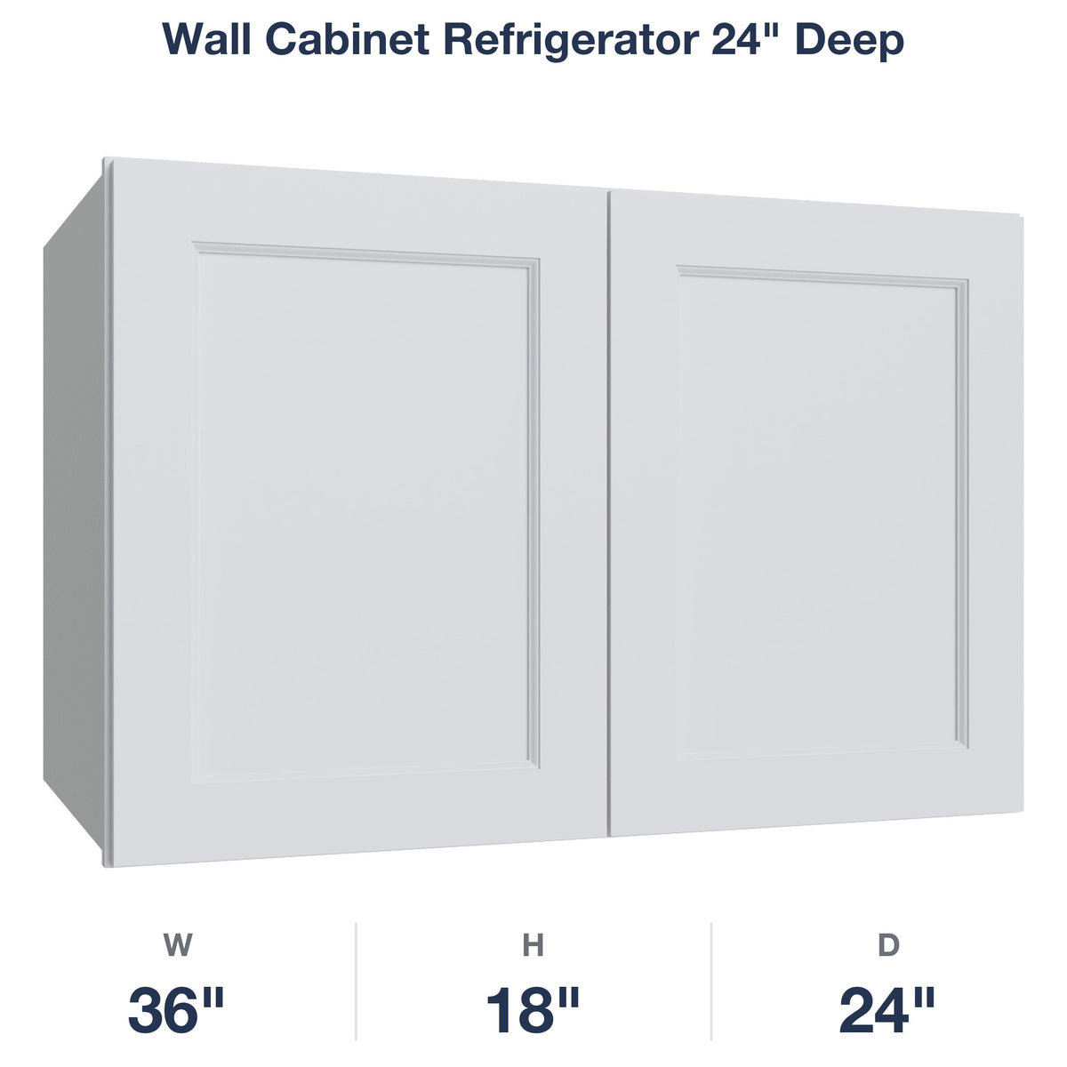 Belmont-White Wall Cabinet Refrigerator 24" Deep