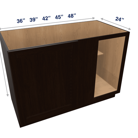 Espresso Base Cabinet Corner Blind Full Height