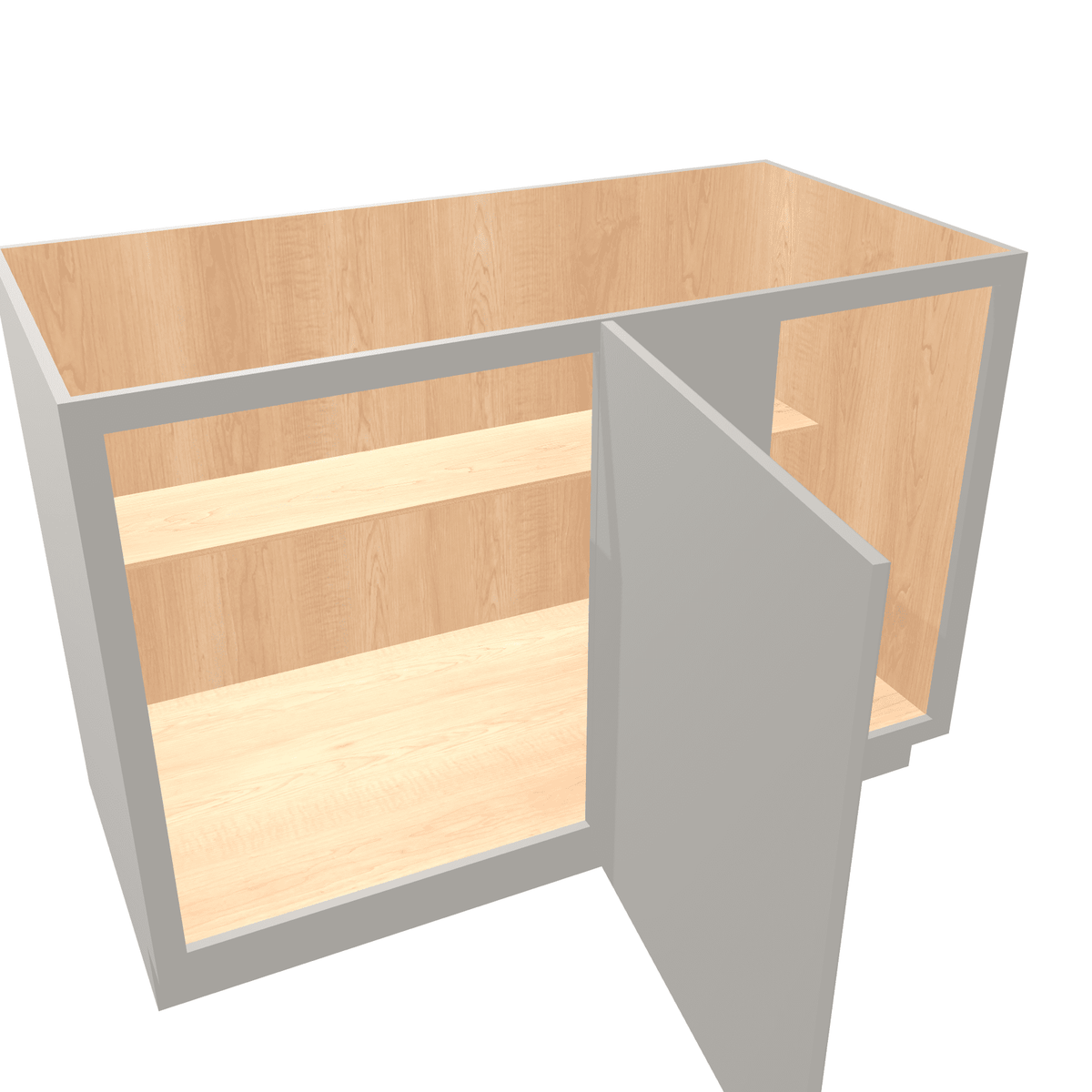 Misty-Grey Assembled Base Cabinet Corner Blind Full Height