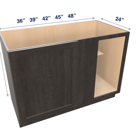 Smoky-Grey Assembled Base Cabinet Corner Blind Full Height