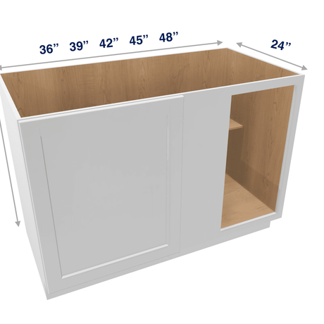 Luxor-White Assembled Base Cabinet Corner Blind Full Height