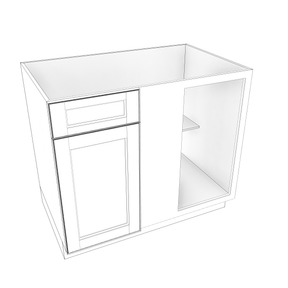 Smoky-Grey Assembled Base Cabinet Corner Blind
