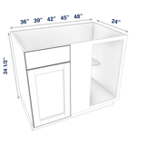 Smoky-Grey Assembled Base Cabinet Corner Blind