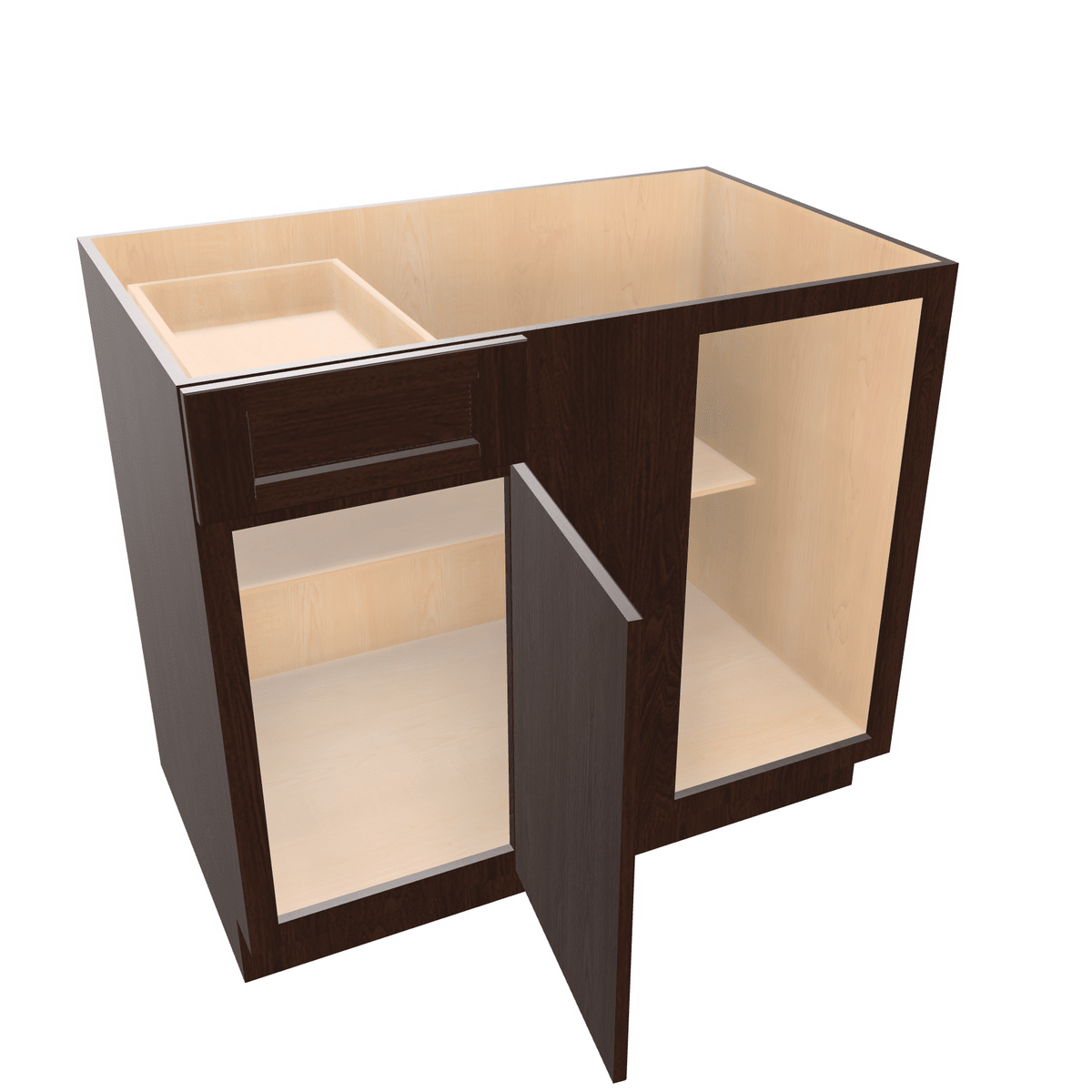 Espresso Assembled Base Cabinet Corner Blind