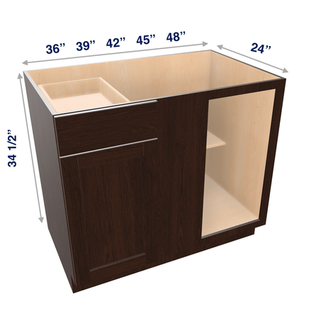 Espresso Base Cabinet Corner Blind