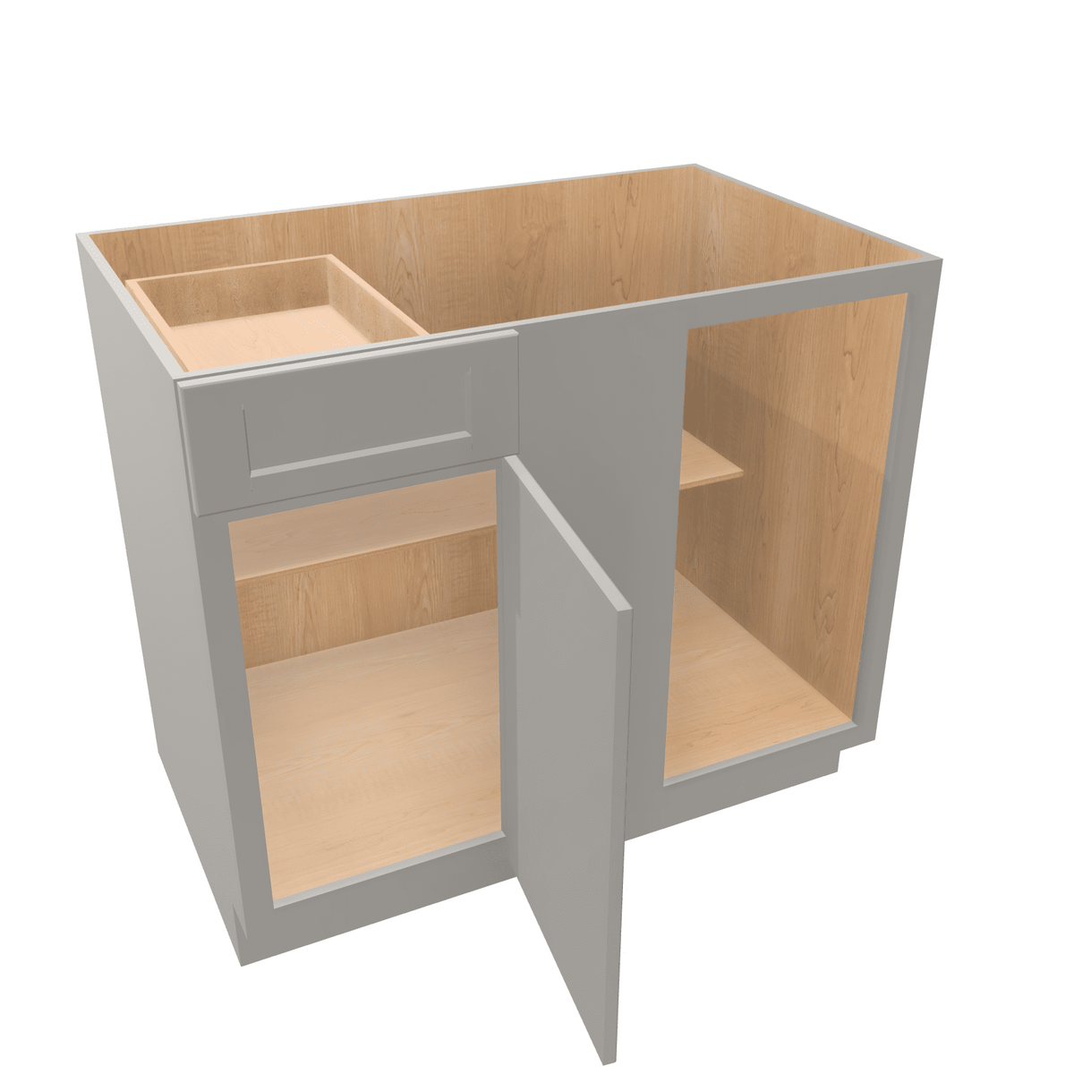 Misty-Grey Assembled Base Cabinet Corner Blind