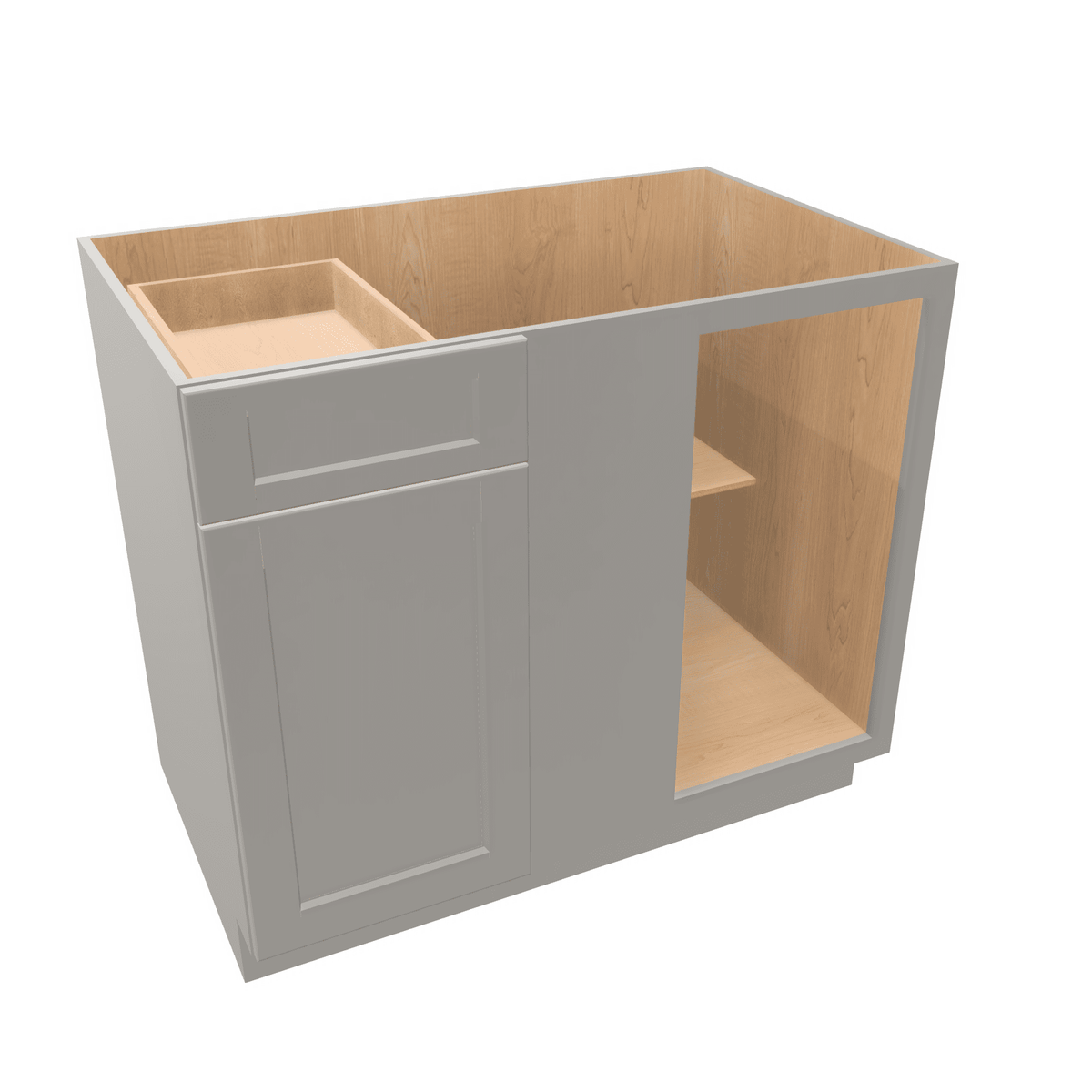 Misty-Grey Assembled Base Cabinet Corner Blind