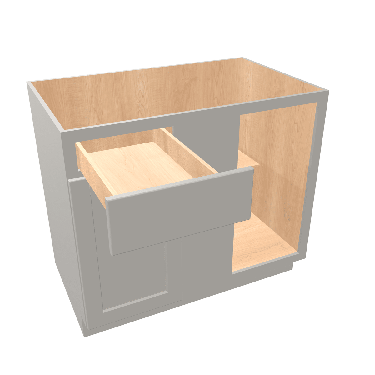 Misty-Grey Assembled Base Cabinet Corner Blind