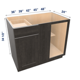 Smoky-Grey Assembled Base Cabinet Corner Blind