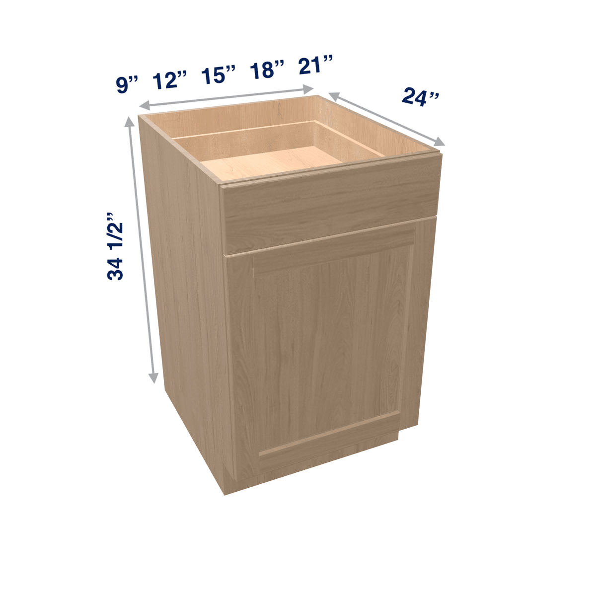 Harvest Assembled Base Cabinet 1 Door 1 Drawer