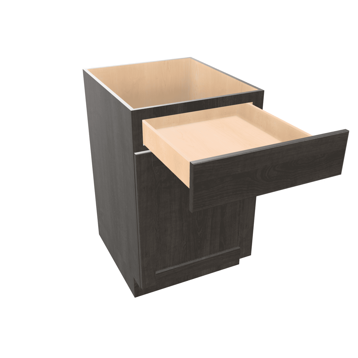 Smoky-Grey Assembled Base Cabinet 1 Door 1 Drawer