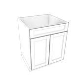 Smoky-Grey Assembled Base Cabinet 2 Door 1 Drawer