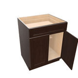 Espresso Assembled Base Cabinet 2 Door 1 Drawer
