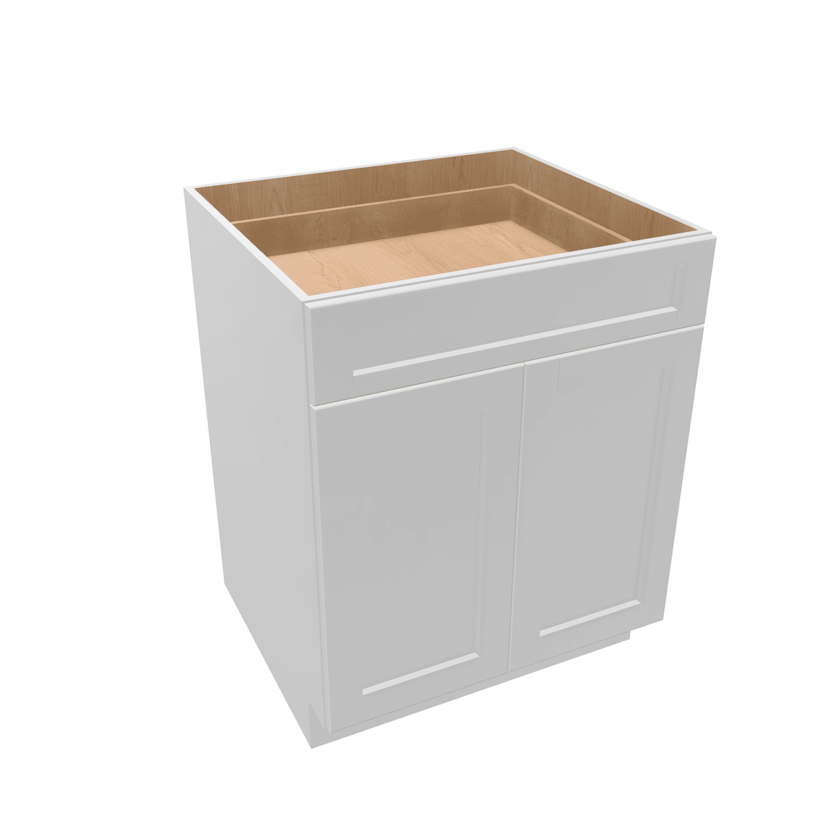 Luxor-White Assembled Base Cabinet 2 Door 1 Drawer