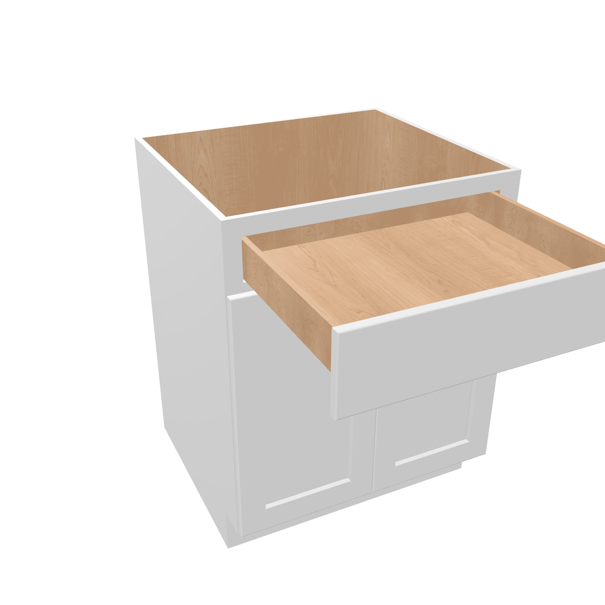 Luxor-White Assembled Base Cabinet 2 Door 1 Drawer