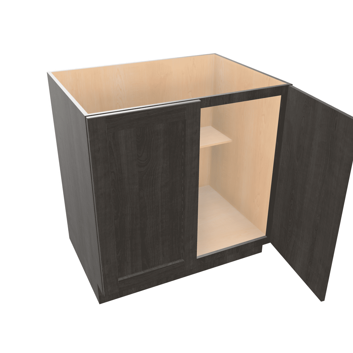Smoky-Grey Assembled Base Cabinet 2 Door Full-Height
