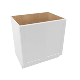 Luxor-White Assembled Base Cabinet 2 Door Full-Height