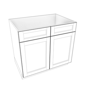 Smoky-Grey Assembled Base Cabinet 2 Door 2 Drawer