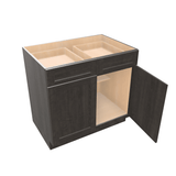 Smoky-Grey Assembled Base Cabinet 2 Door 2 Drawer