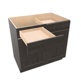 Smoky-Grey Assembled Base Cabinet 2 Door 2 Drawer