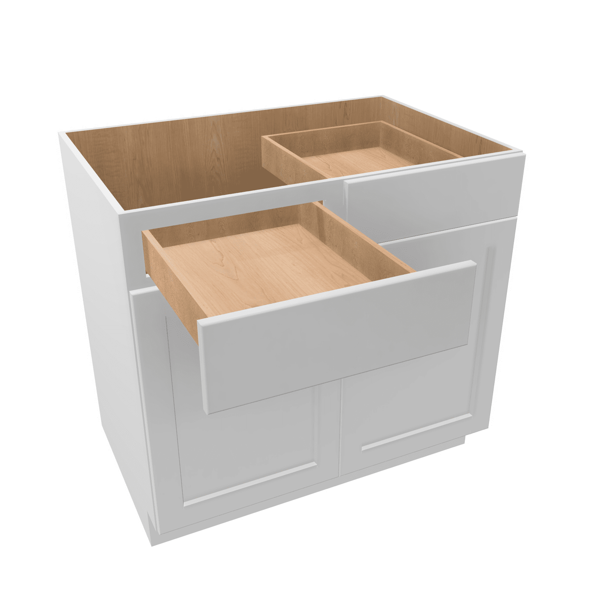 Luxor-White Assembled Base Cabinet 2 Door 2 Drawer