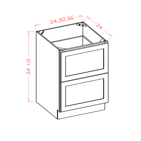 Haven-Dune Base Cabinet 2 Drawer