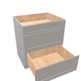 Misty-Grey Assembled Base Cabinet 3 Drawer