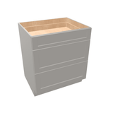 Misty-Grey Assembled Base Cabinet 3 Drawer
