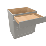 Misty-Grey Assembled Base Cabinet 3 Drawer